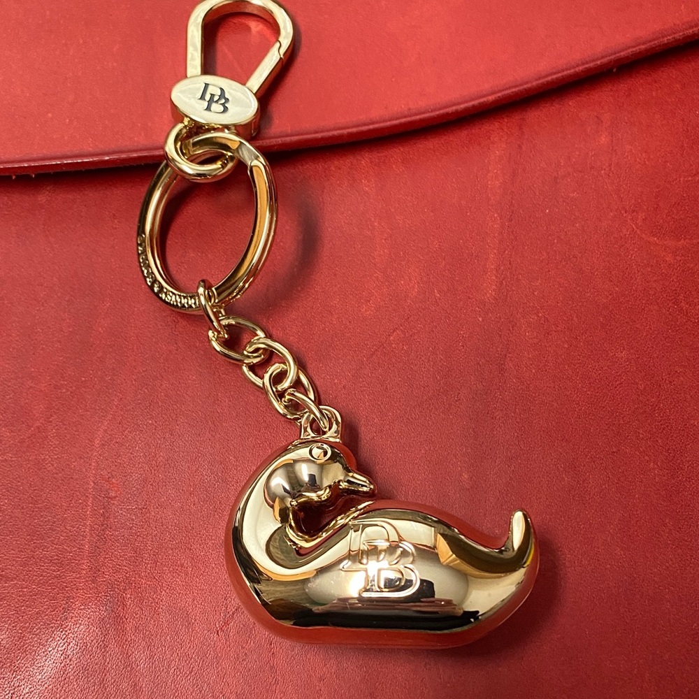 RARE Dooney & Bourke Big Duck Keychain/Charm HTF Metal and Substantial   🦆